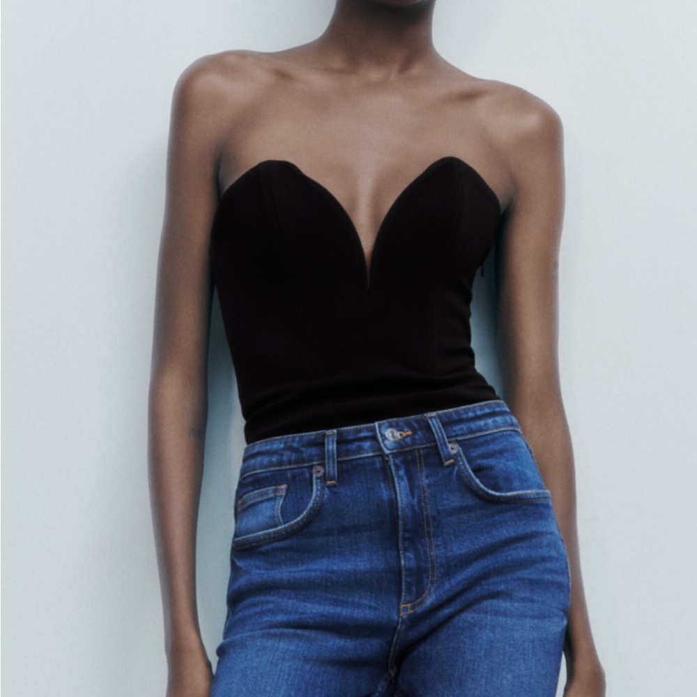 Zara Sweetheart neckline bodysuit